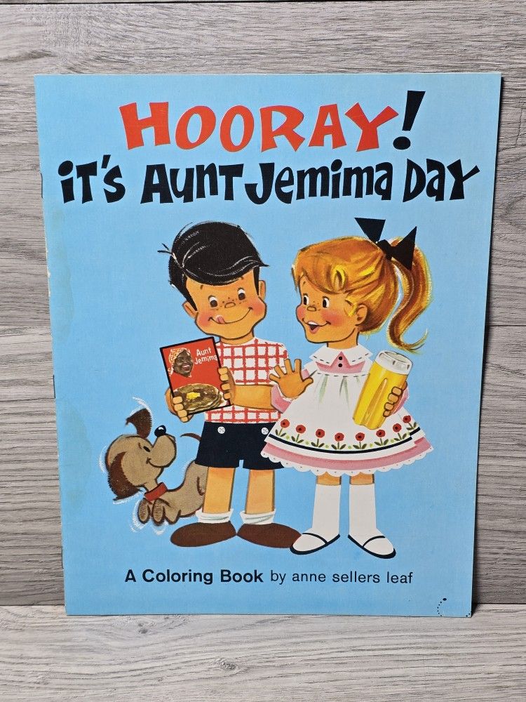 1963 Hooray It's Aunt Jemima Day - RARE Coloring Book Unused
