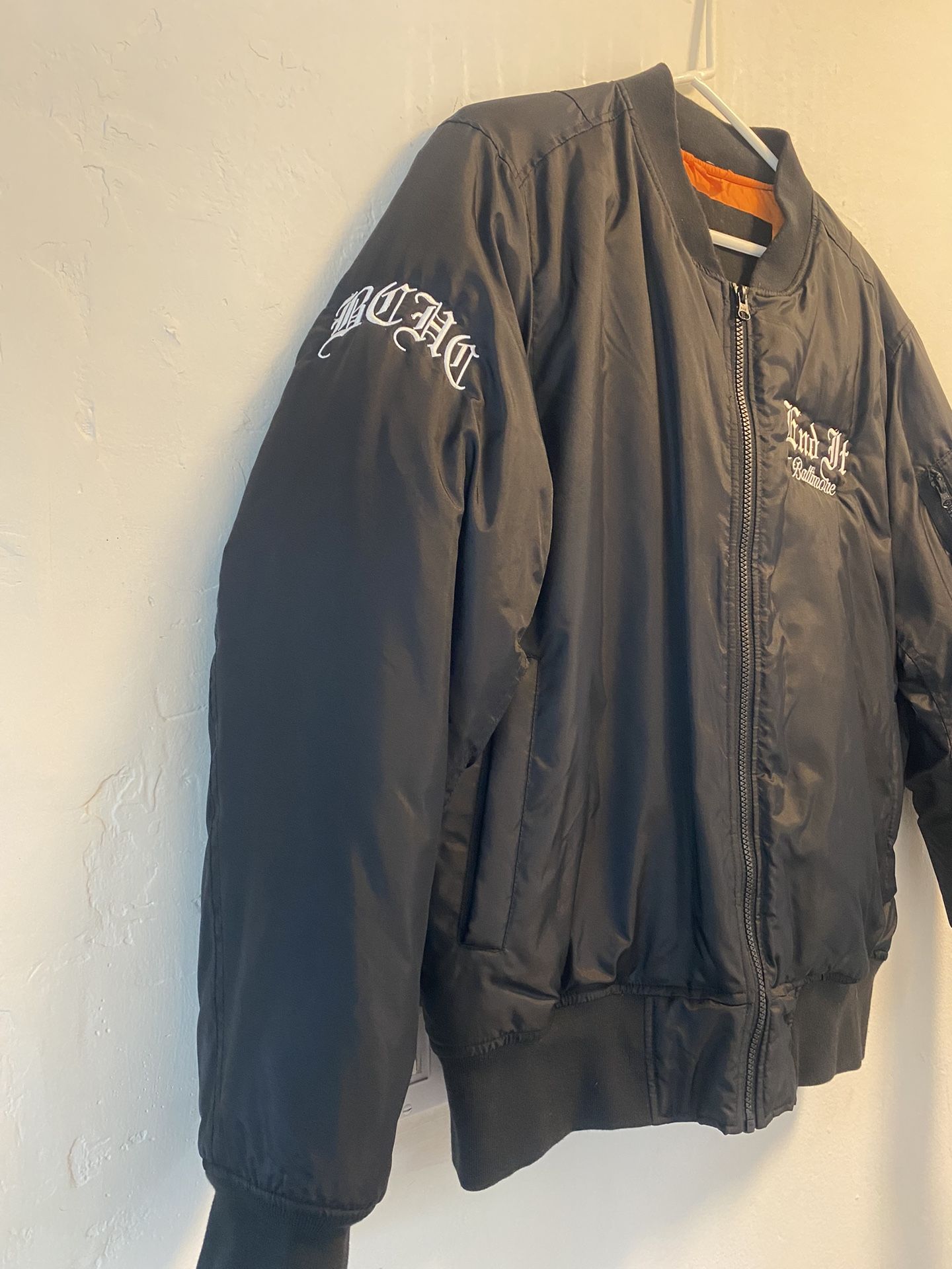 END IT Unpleasant Living Bomber Jacket Size Med