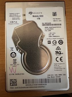 Seagate 1 TB 2.5” HDD 5400 RPM SATA Disk Drive