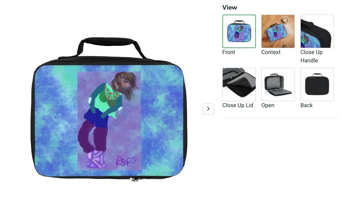Blue with Image Lunchbag 