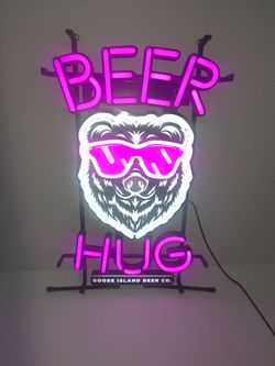 Beer Hug Neon Sign