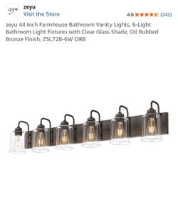 Zeyu 6-Light Farmhouse Bathroom Vanity Light Fixture