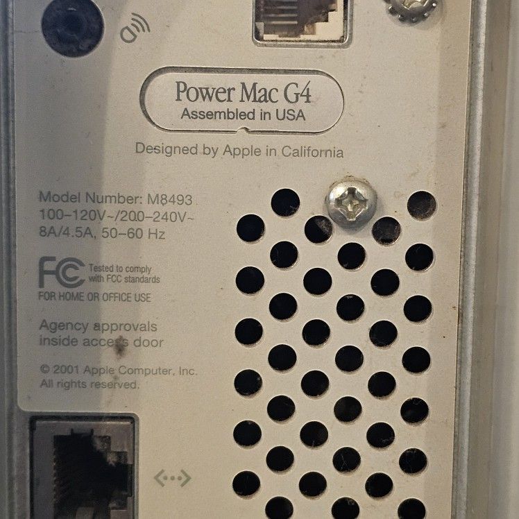 Apple Power Mac G4 Quicksilver Desktop Computer Model M8493