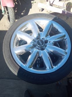 Chrome 17" Rims & Tires ( Also Have Roof Rack)