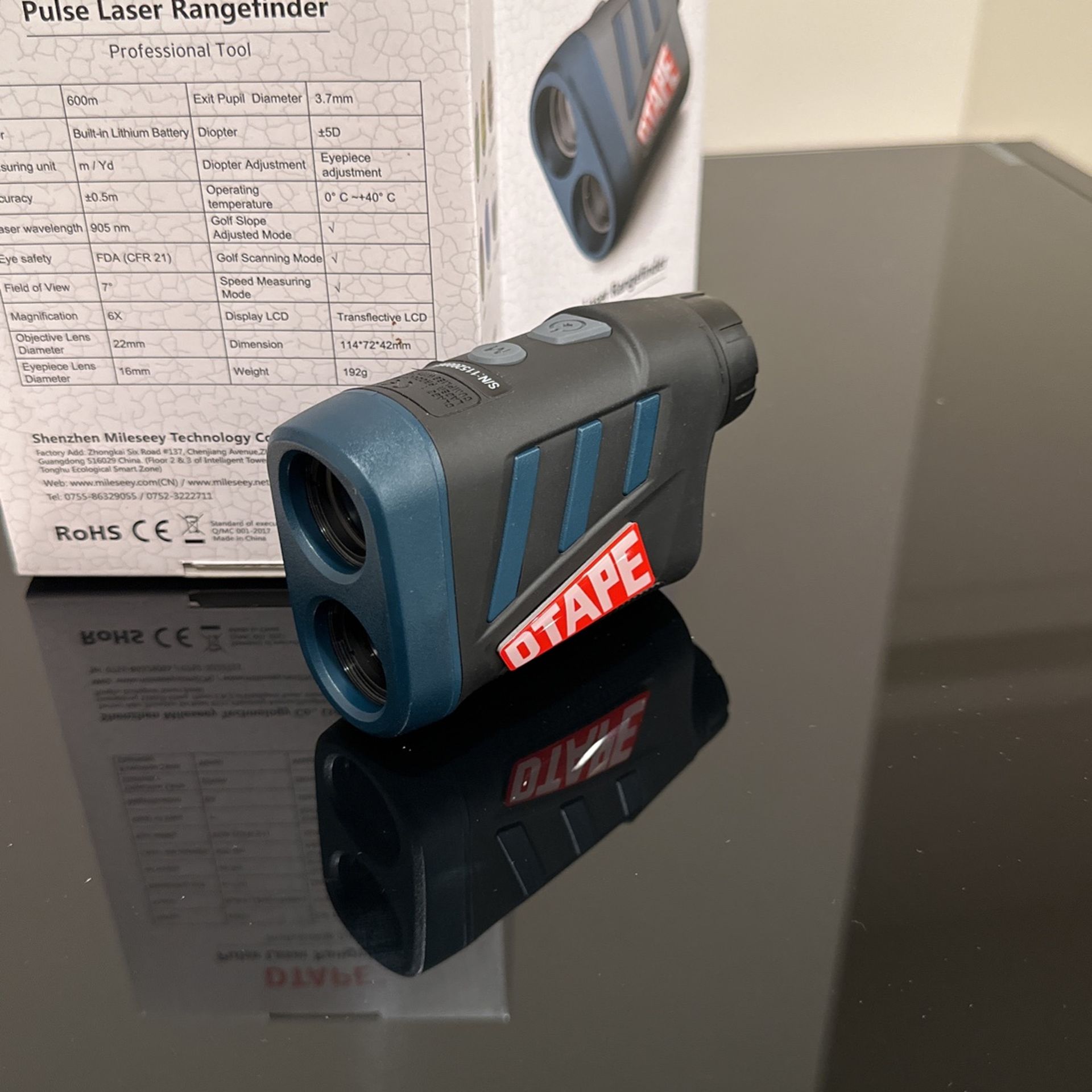 Dtape pulse laser rangefinder
