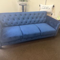 Brand New Blue Velvet sofa 