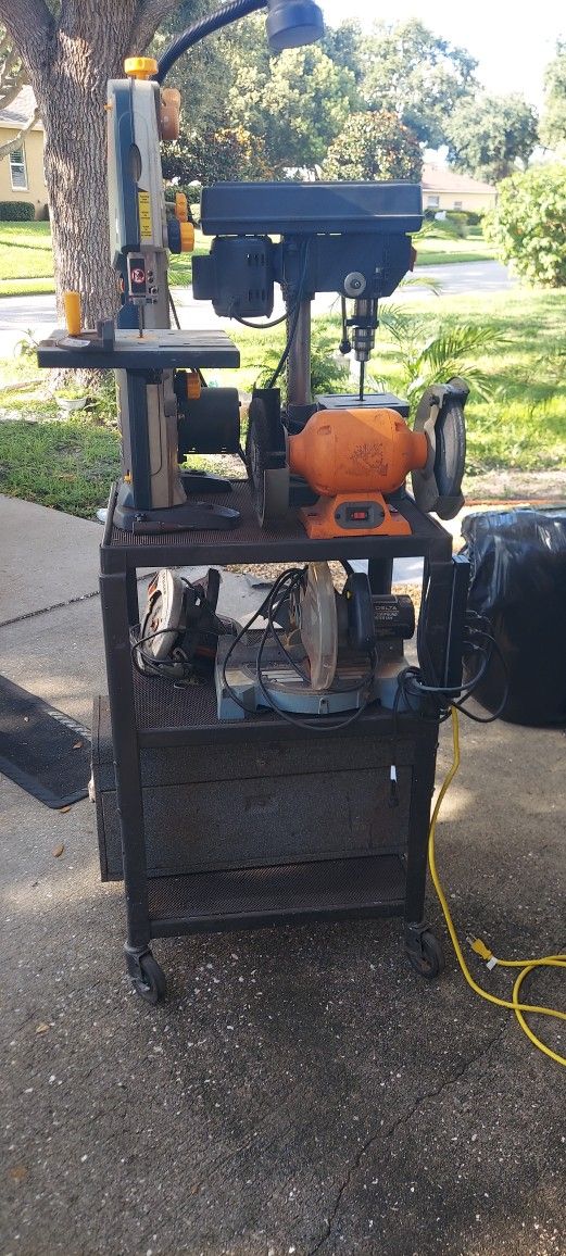 Assorted Power Tools And Stand