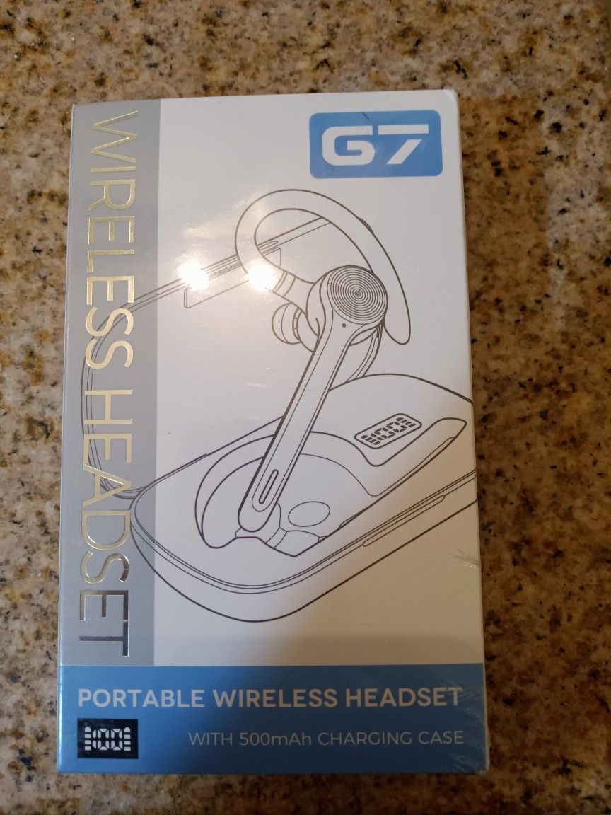 HEIBAS Bluetooth Headset with 500mAh Charging Case G7