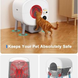 Self Cleaning Litter Box - 65L Automatic Cat Litter Box, Smart Self Cleaning Litter Box for Multiple Cats with APP Control, Arenero para Gatos Autolim