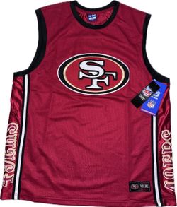 San Francisco 49ers Red Basketball Jersey Mens Large New Ultra Game Embroidered