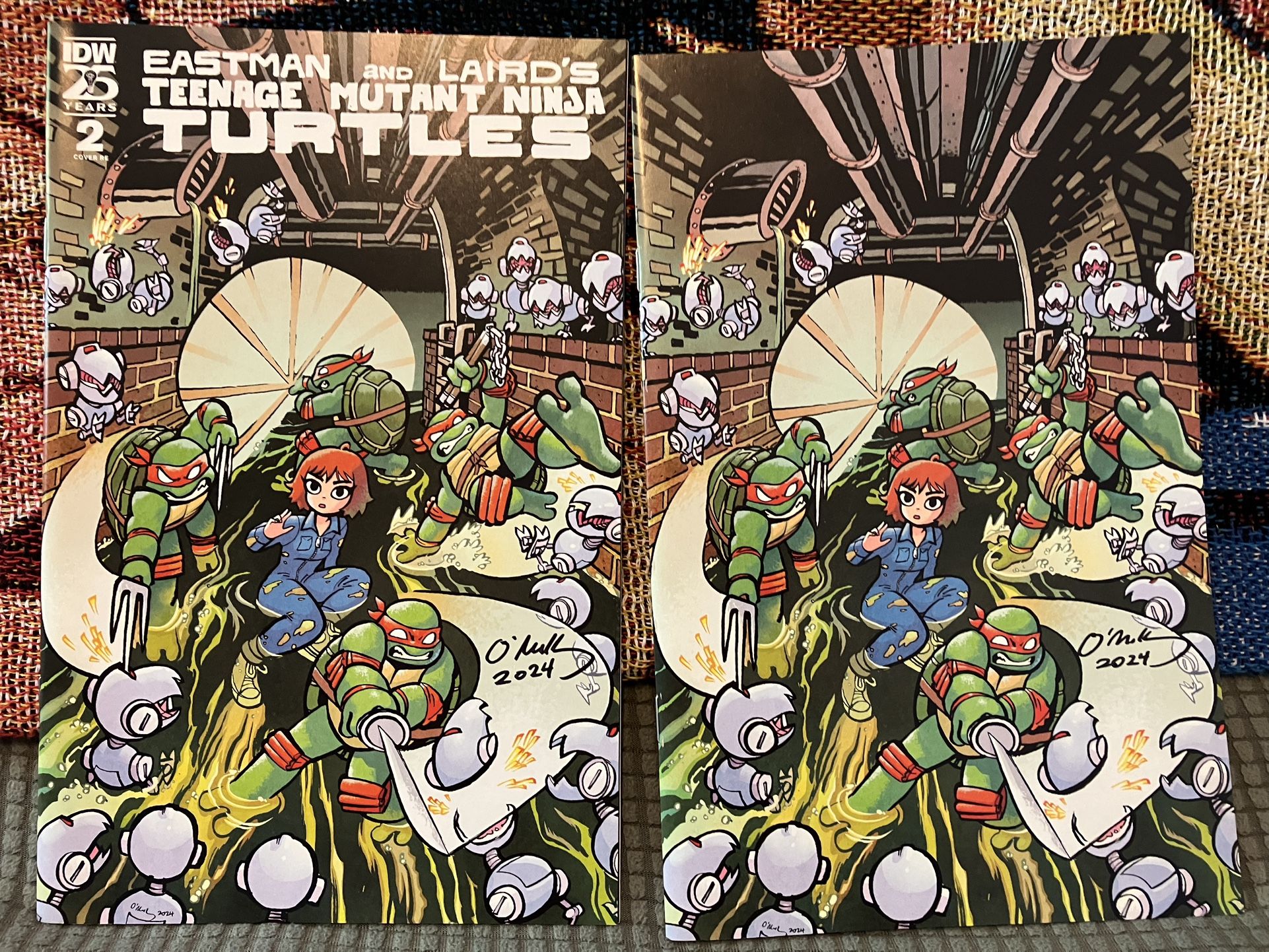Teenage Mutant Ninja Turtles 2 Variant Set Comics  Signed By Bryan Lee O’Malley