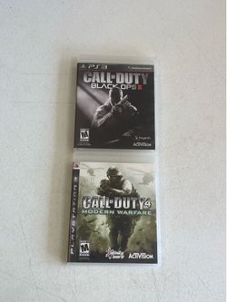 Sony PlayStation 3 Call of Duty Black 4 Modern Warfare and Black Ops II games