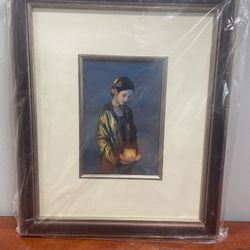 Elegant Chinese Women holding Flower Lantern Art Print 