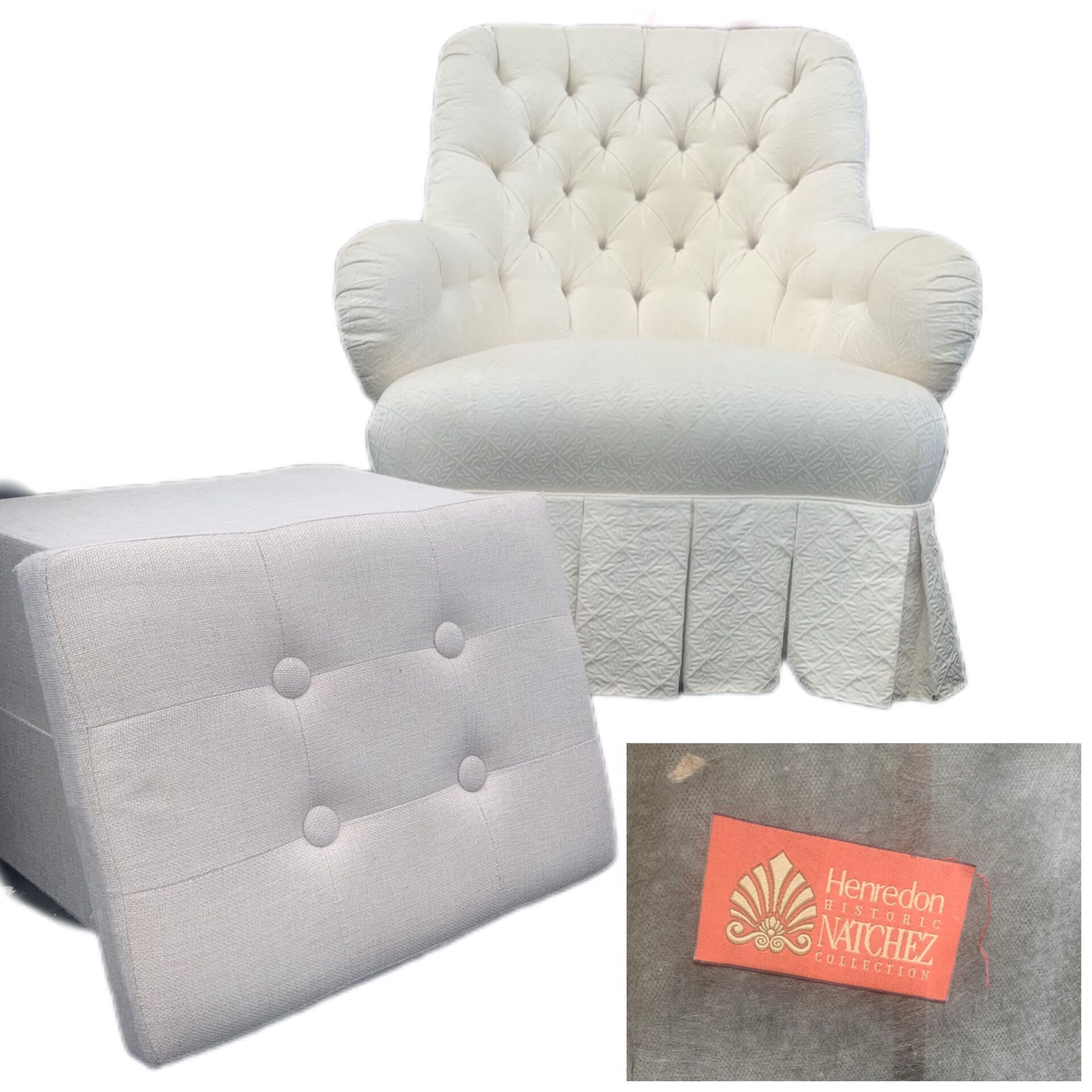 Henredon Historic Natchez Collection Sofa Chair And Ottoman