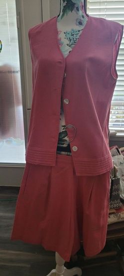 TGI Coral Silk Shorts And Top Set