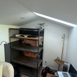 Heavy Duty Metal Storage Shelving Unit 5 Shelf Black 48”W x 72”H