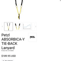 Petzl ABSORBICA-Y TIE-BACK Lanyard