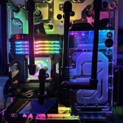 High-End Custom PC with Open-Loop Liquid Cooling
