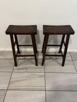 Wooden bar stools