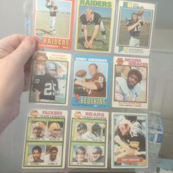 LOT OF 9 HALL OF FAMERS 1971 TO 1980 FOOTBALL CARDS, READ THE DESCRIPTION 