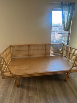 Day bed twin bamboo rattan