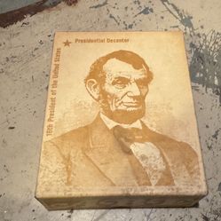 Vintage 1970s Abraham Lincoln Presidential Decanter in Original Box