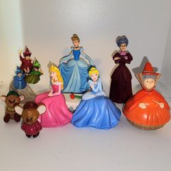 lot of Disney Cinderella and Sleeping Beauty mini figures 