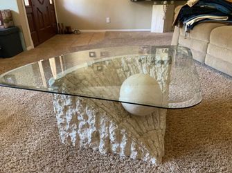 Postmodern Tessellated Stone Triangular Coffee Table (Great Condition ~ $350 OBO)