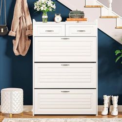 Slim Shoe Organizer Cabinet - HY2402WT