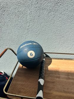 Reebok 6lb Medicine Ball and Supremus Sports Muscle Roller Stick