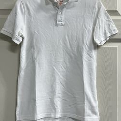 Cat & Jack Boys White Polo Short Sleeve Shirt - Size Large - VGUC
