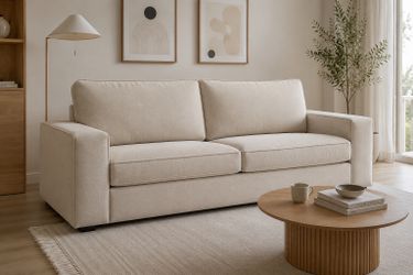 Brand New 88” Beige Sofa - Still in Box