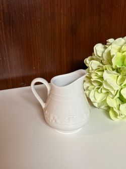 White Ceramic Creamer Pitcher