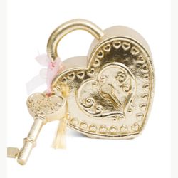 Rachel Zoe gold heart Lock & Key