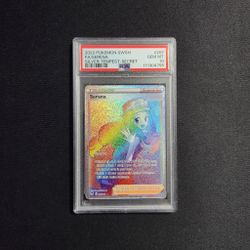 Serena 2022 Pokemon Silver Tempest FA Rainbow Secret PSA 10 Gem Mint