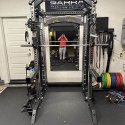 PRO SERIES Ultimate 3-1 Half Rack Functional Trainer w/Smith Machine Bar | 400lb Stack | Gym Equipment | Fitness | Commercial | Squat Rack 