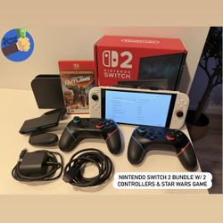 Nintendo Switch 2 Console Bundle w/ 2 Controllers, Game, Case & Accessories 🔥