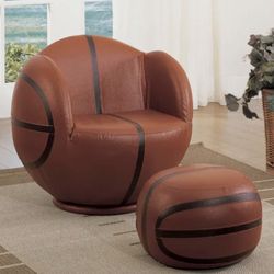 Basketball chair and ottoman 