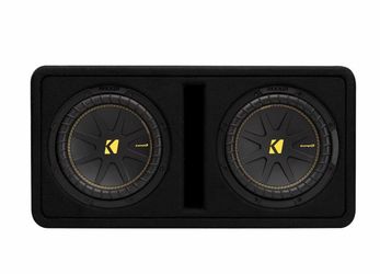 KICKER - CompC 10" Loaded Enclosures Dual Single-Voice-Coil 2-Ohm Subwoofers - Black