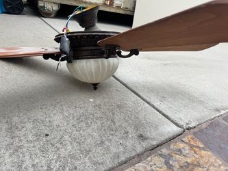 Ceiling Fan with Light Kit and Wood Blades