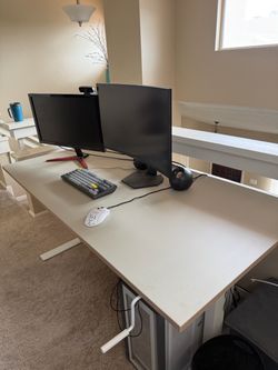 Adjustable Height Sit/Stand Desk – 63” Wide
