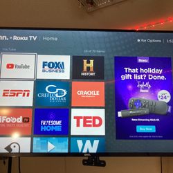 50”  Roko TV With Swivel TV  Wall mount 