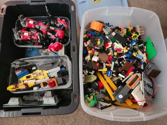 2 bins of legos