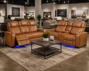 🔥 GENUINE LEATHER POWER RECLINING SALE! 🔥