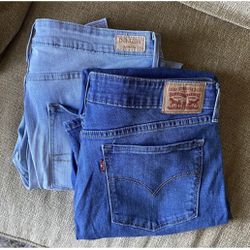 Levi’s jeans, size 32, 2 pairs 