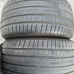 (2) 285/40R20 PAIR OF USED TIRES PIRELLI 90% LIFE !!