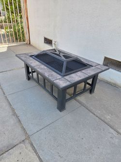 Rectangular Tile Fire Pit 37" x  28"