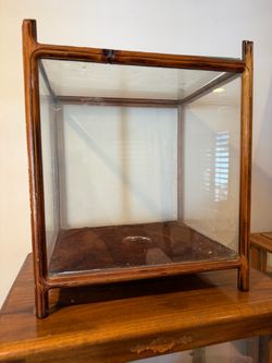 Vintage Glass & Wood Display Case