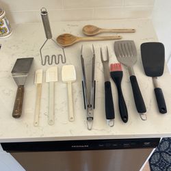 Assorted Grilling And Kitchen Utensils