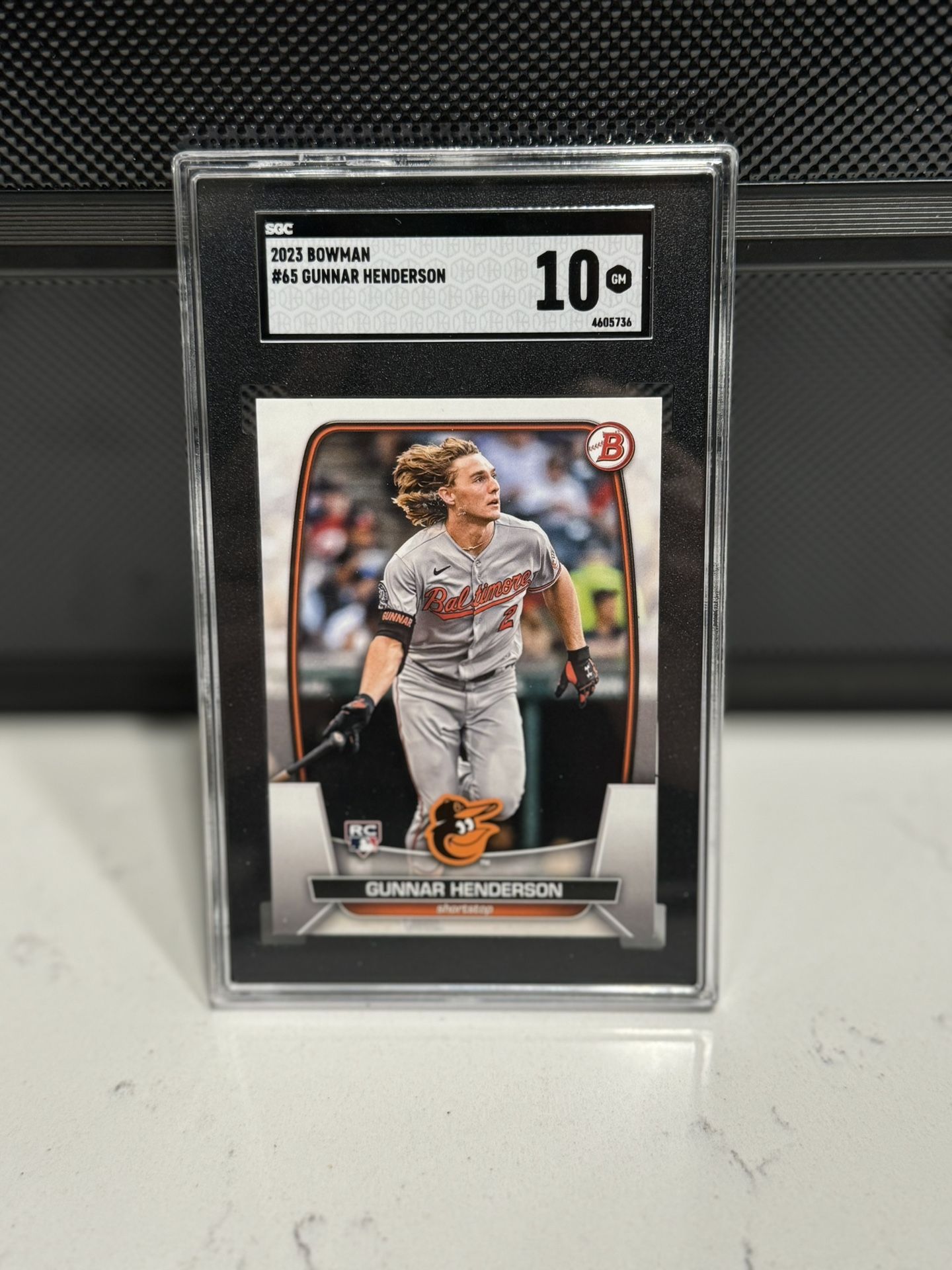 Gunnar Henderson 2023 Bowman Base Rookie Card #65 - Baltimore Orioles